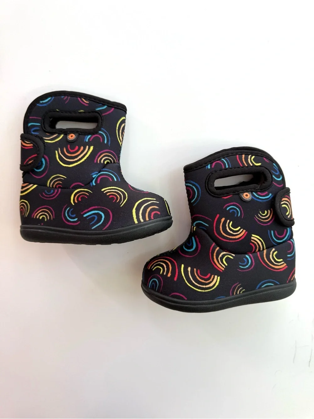 Bogs Baby II Rainbow Snow Boots Rain Boots Sz 5 Baby Waterproof Faux Fur Lined